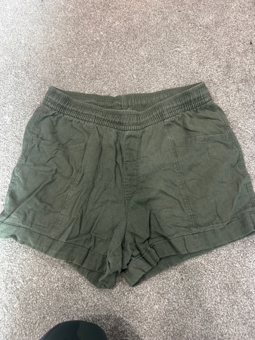 Old Navy Olive High-Waist Casual Shorts